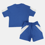 Unisex Baby Blue 2-Piece Outfit Set - "Playing Outdoors" Design