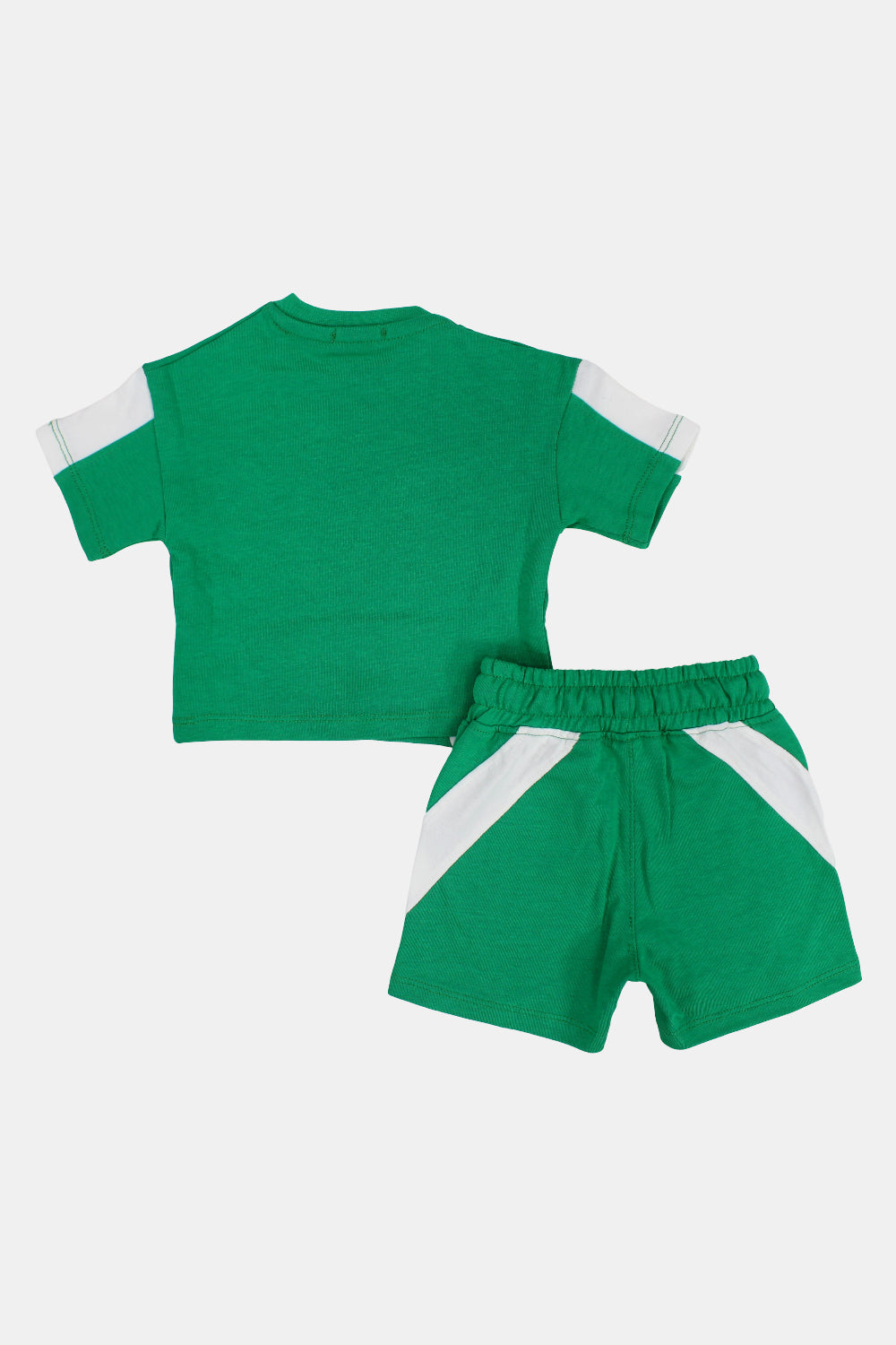 Unisex Baby Green Cotton 2-Piece Outfit Set - "Born To Play" Design