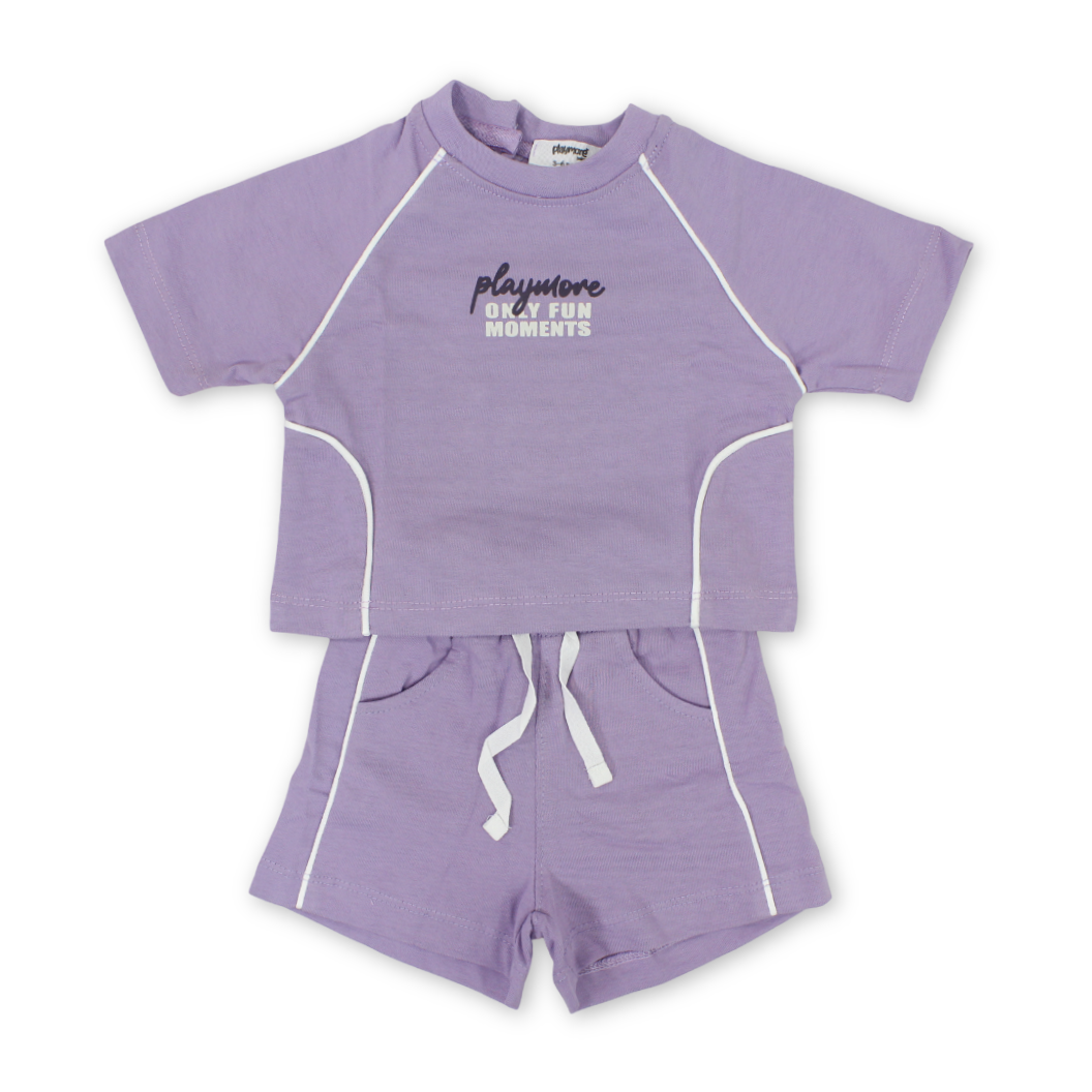 Unisex Baby 2-Piece Outfit Set – Purple - Clothing - Playmore