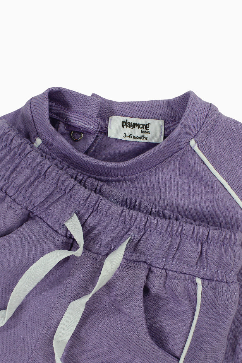 Unisex Baby 2-Piece Outfit Set – Purple