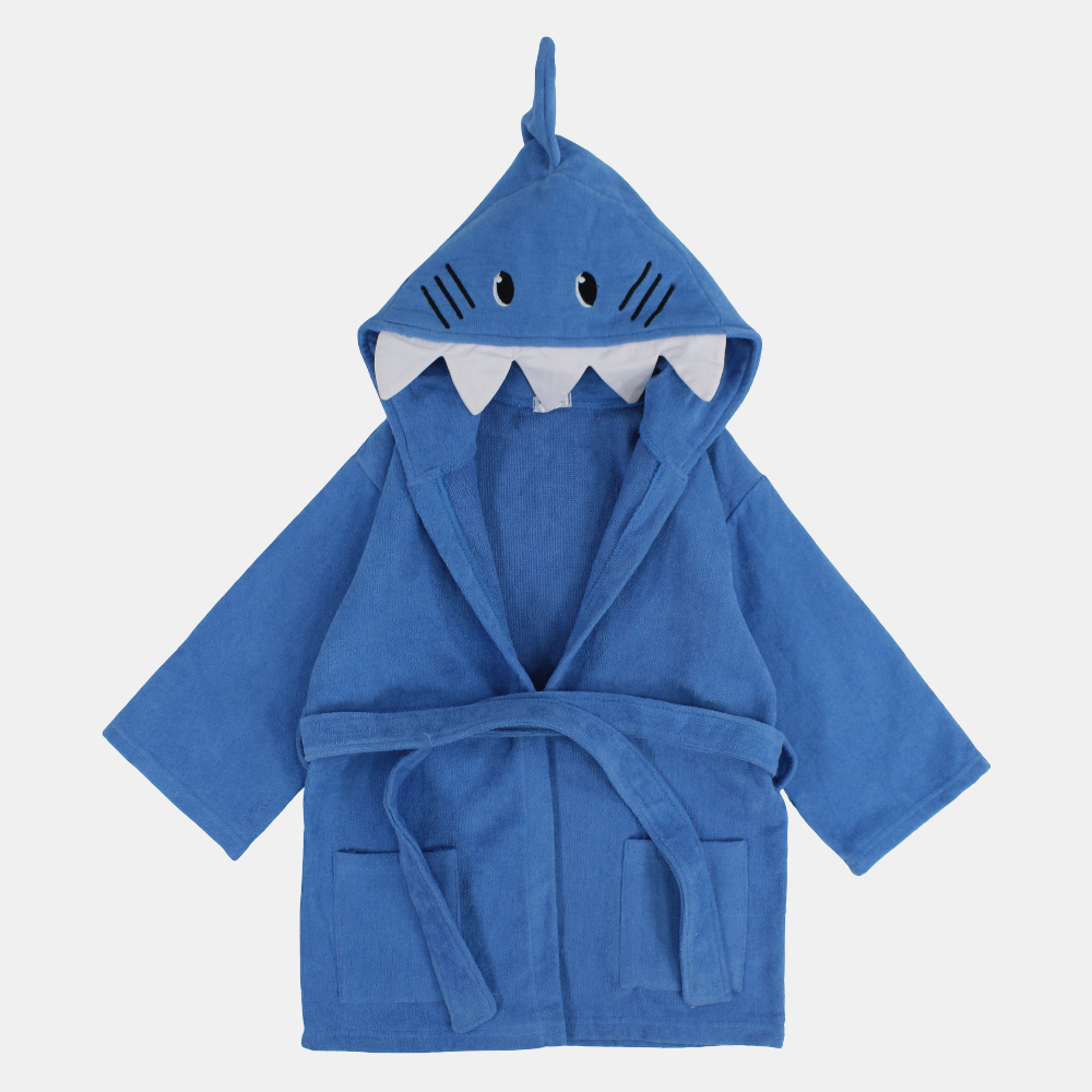 Unisex Kids Swim Robe – Blue Shark