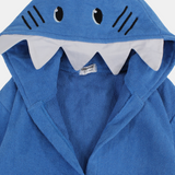 Unisex Kids Swim Robe – Blue Shark