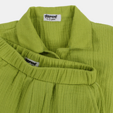 Unisex Kids Light Green Cotton Outfit Set