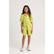 Unisex Apple Green Cotton Outfit Set