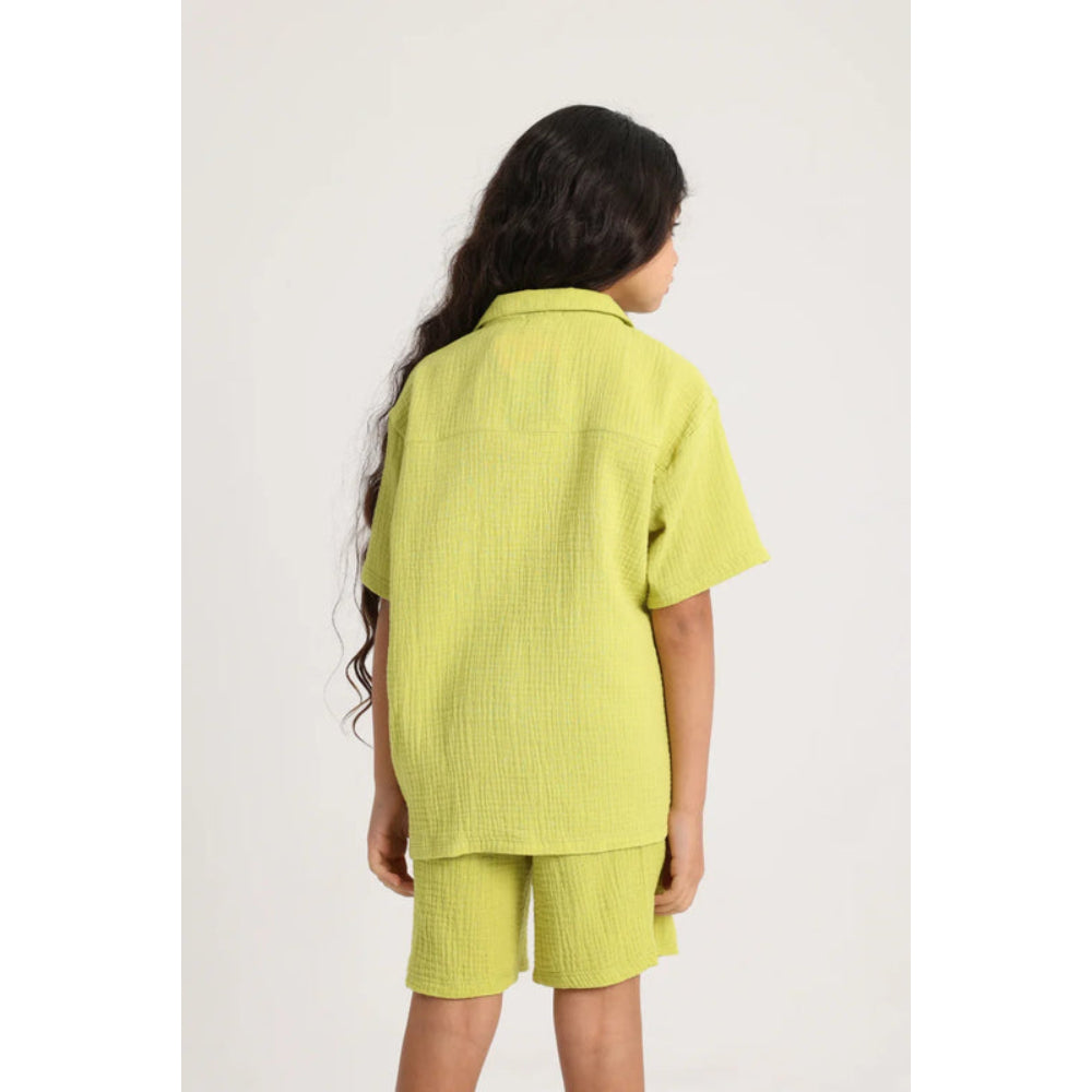 Unisex Apple Green Cotton Outfit Set