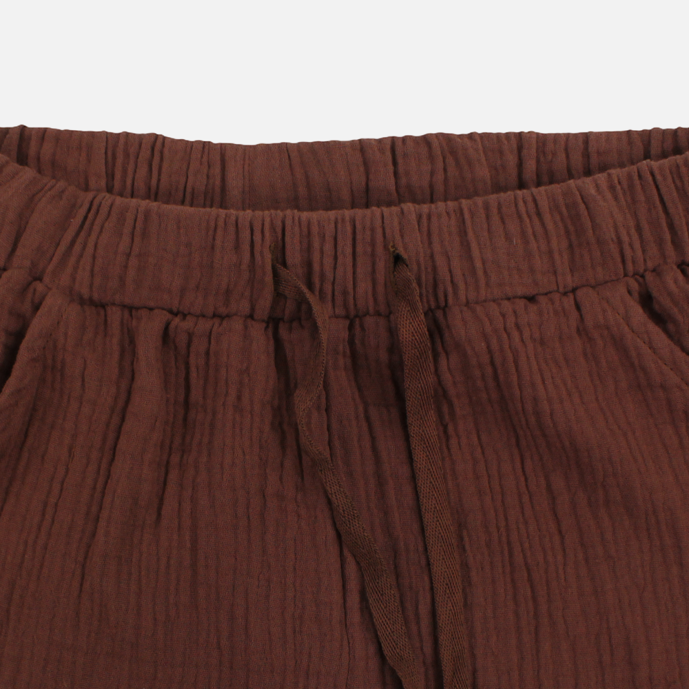 Brown Cotton Pants