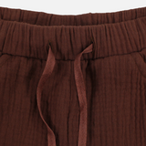 Girls Cotton Pants – Brown