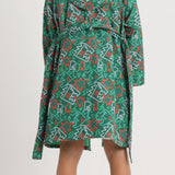 Unisex Swim Robe – Green with Dinos Print