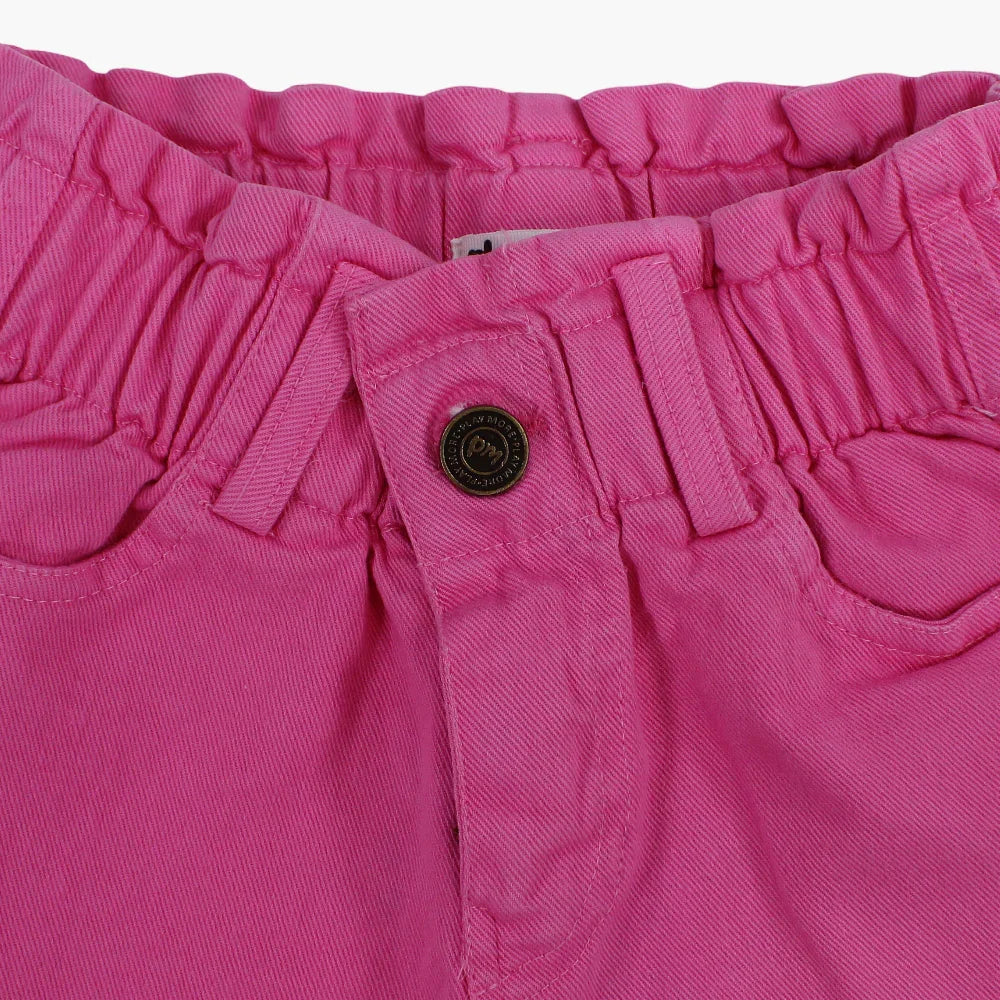 Girls Gabardine Shorts – Fuchsia