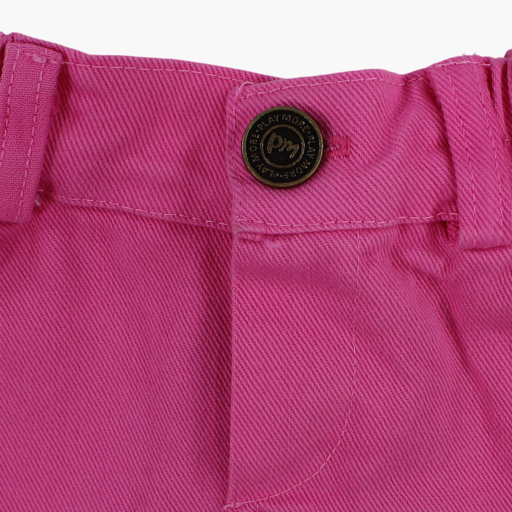 Baby Girls Gabardine Shorts – Fuchsia