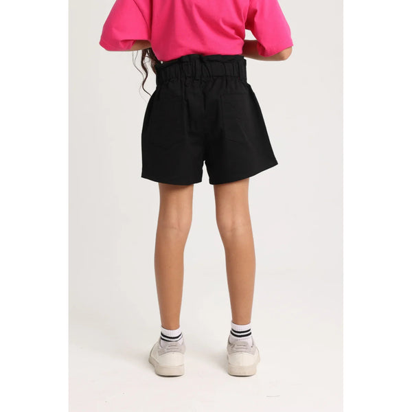 Girls Gabardine Shorts – Black