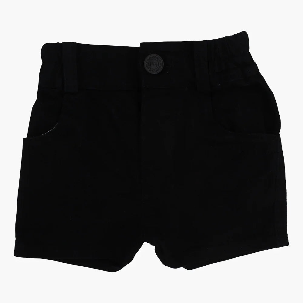Baby Girls Gabardine Shorts – Black - Clothing - Playmore