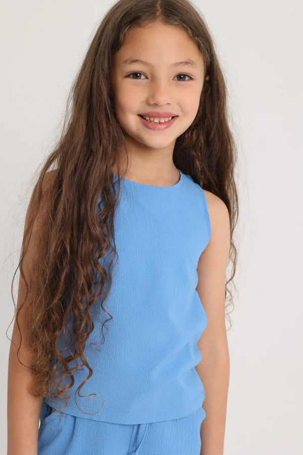 Girls Outfit Set – Babyblue Sleeveless