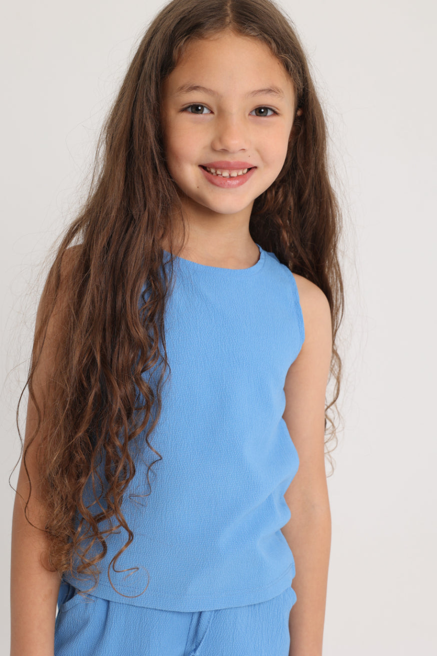 Girls Outfit Set – Babyblue Sleeveless