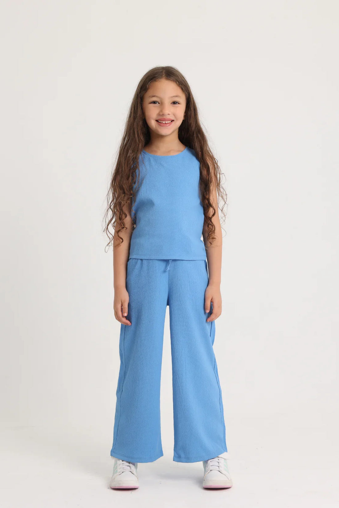 Girls Outfit Set – Babyblue Sleeveless - Clothing - Playmore