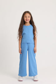 Girls Outfit Set – Babyblue Sleeveless