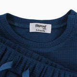 Unisex Baby Outfit Set – Petrol Blue Ribbed Short Sleeves