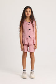 Girls Outfit Set – Dusty Pink (Sleeveless)