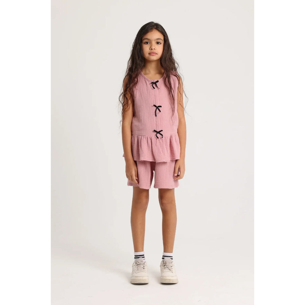 Girls Outfit Set – Dusty Pink (Sleeveless)