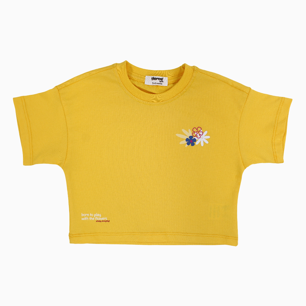 Unisex Baby Cotton T-Shirt – Yellow