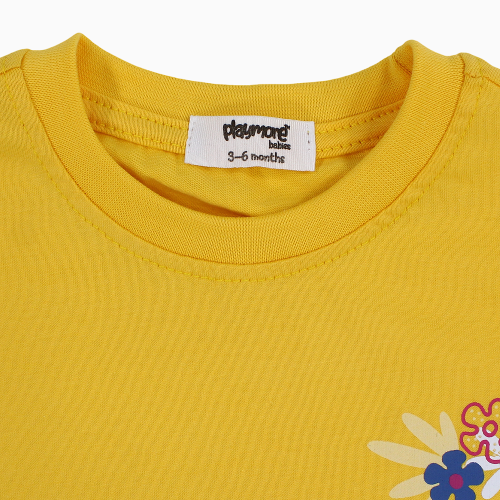 Unisex Baby Cotton T-Shirt – Yellow