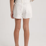 Girls Gabardine Shorts – Offwhite