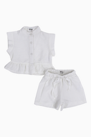 Baby Girls 2-Piece Outfit Set – Off-white
