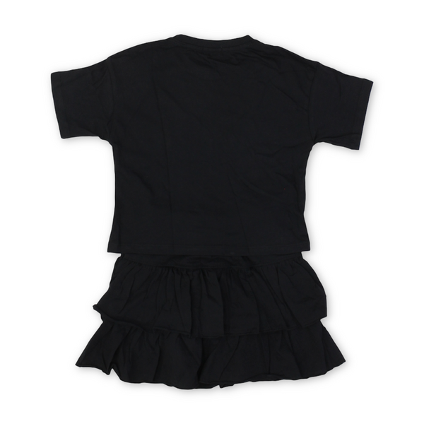Girls Cotton Outfit Set – Black