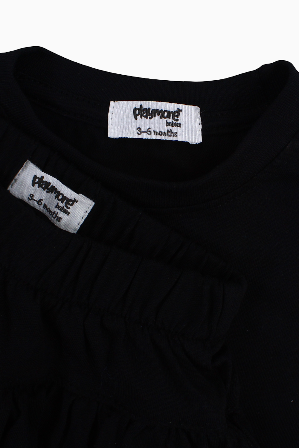 Baby Girls Cotton 2-Piece Outfit Set – Black