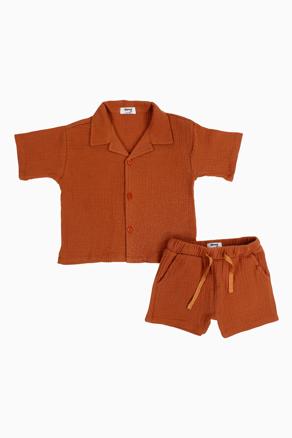 Unisex Baby Cotton 2-Piece Outfit Set – Brick