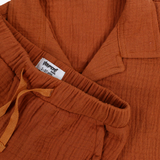 Unisex Baby Cotton 2-Piece Outfit Set – Brick