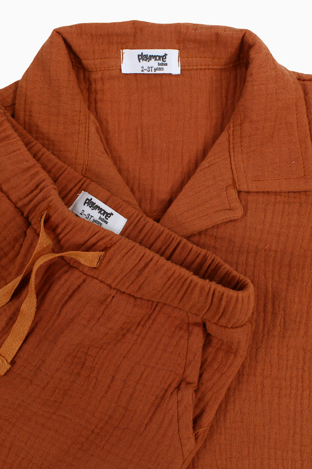 Unisex Baby Cotton 2-Piece Outfit Set – Brick