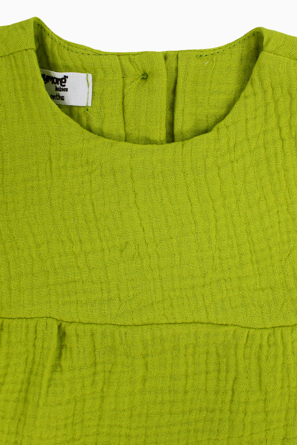 Baby Girls Cotton Dress – Light Green