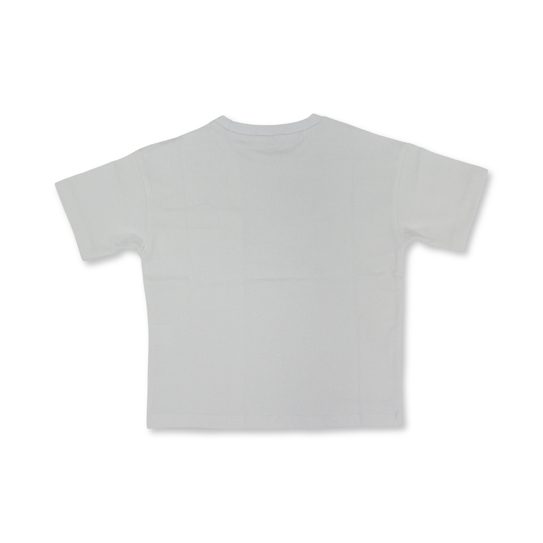 Boys Cotton T-Shirt – Off-White "Only Fun Moments" Print