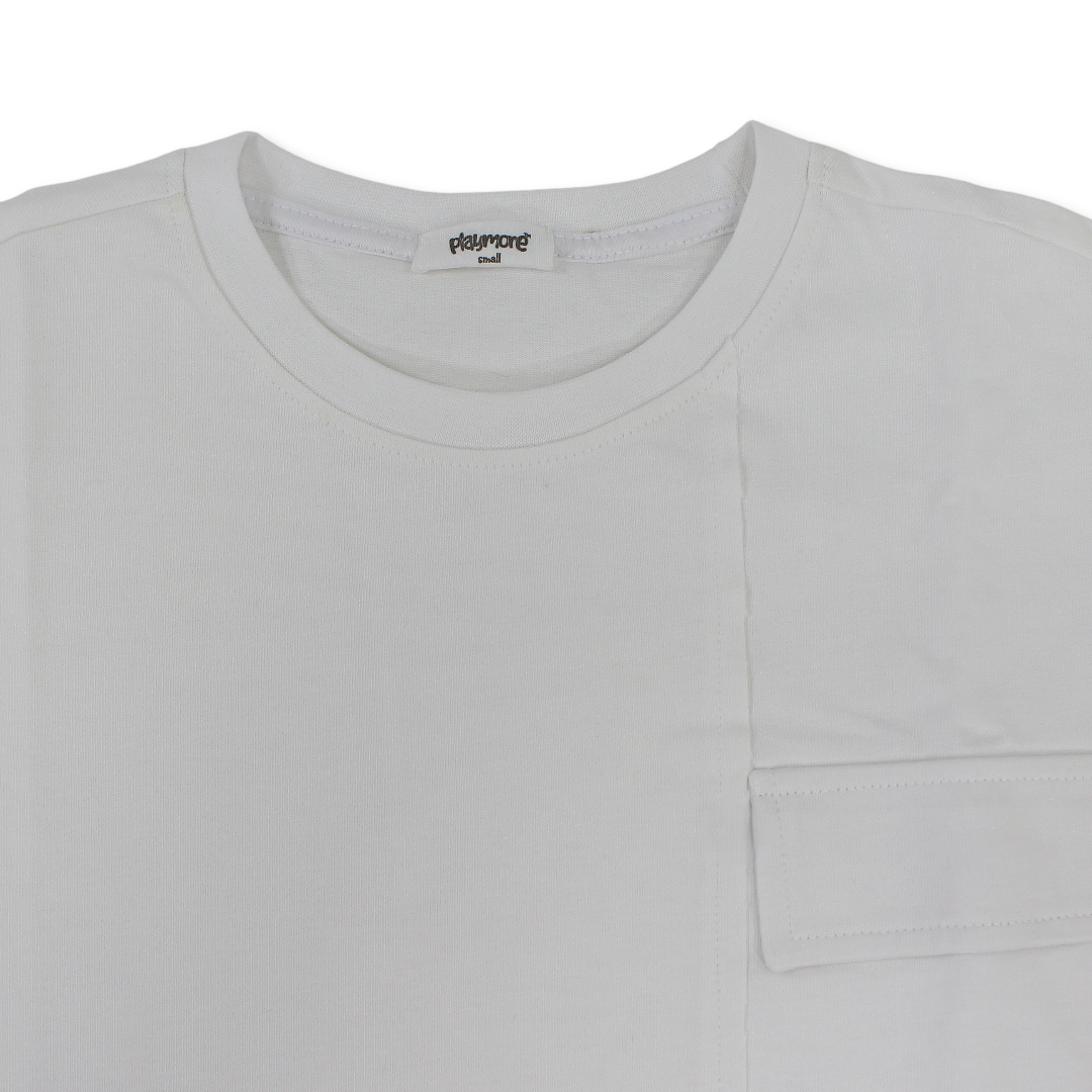 Teens Cotton T-Shirt – Off-White "Only Fun Moments" Print