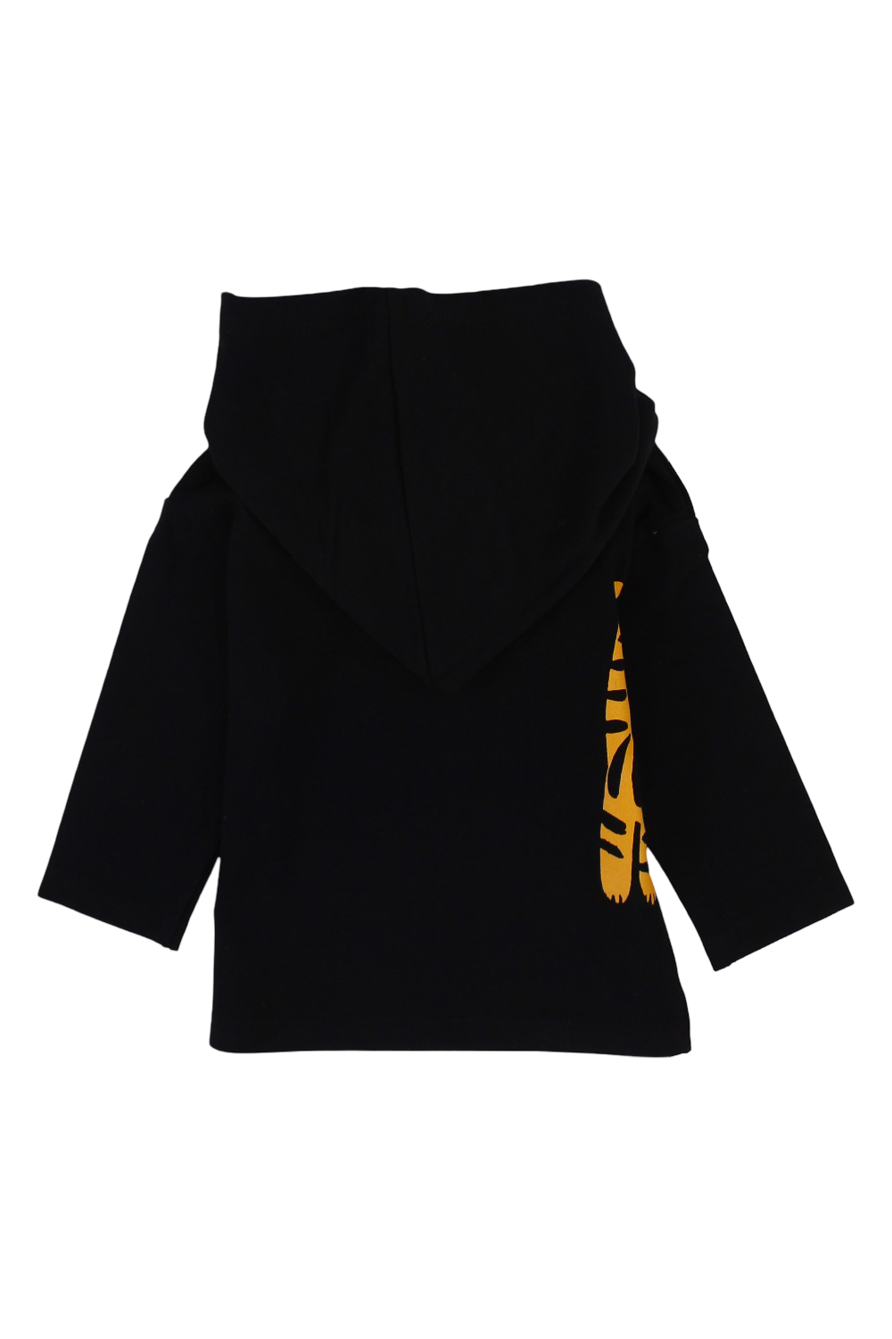 Baby Boys Cotton Hooded T-Shirt – Black with Little Tiger Print