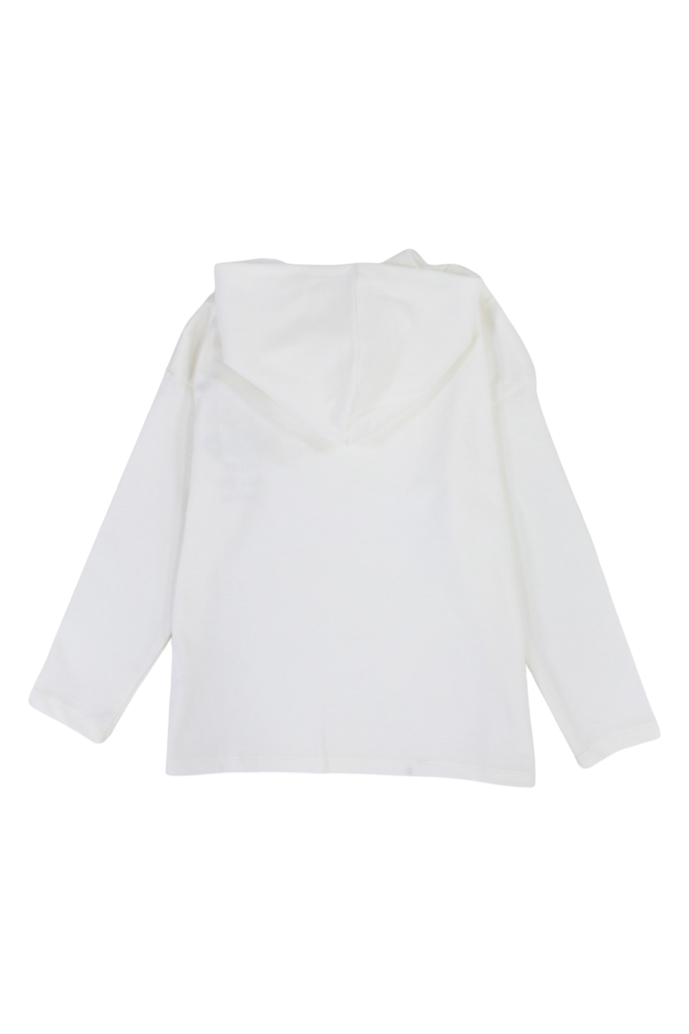 Girls Cotton Hoodie – Off-White with "Play All The Games" Print