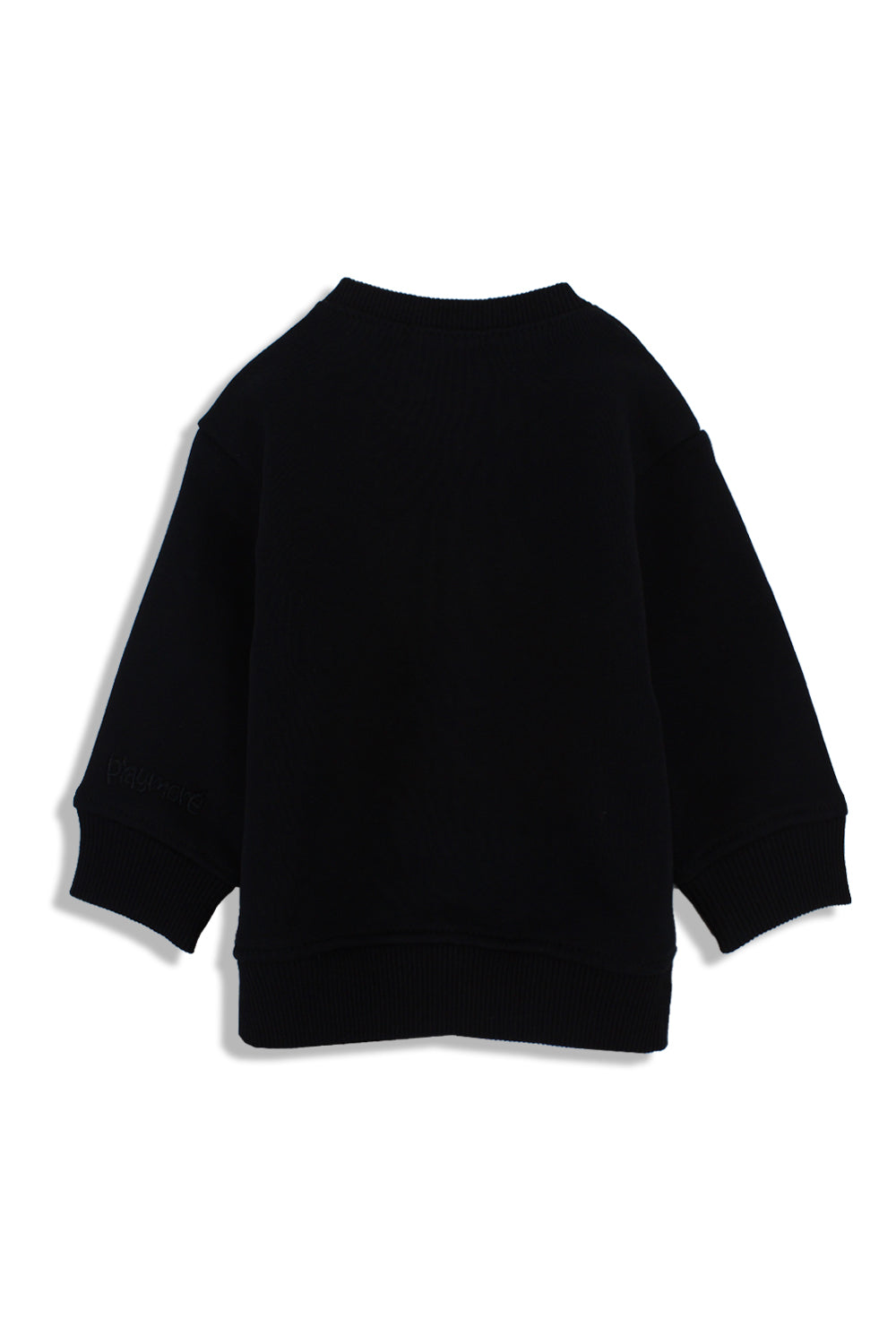 Baby Boys Cotton Sweatshirt – Black with Zebra Print