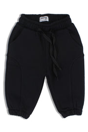 Baby Boys Cotton Sweatpants – Black