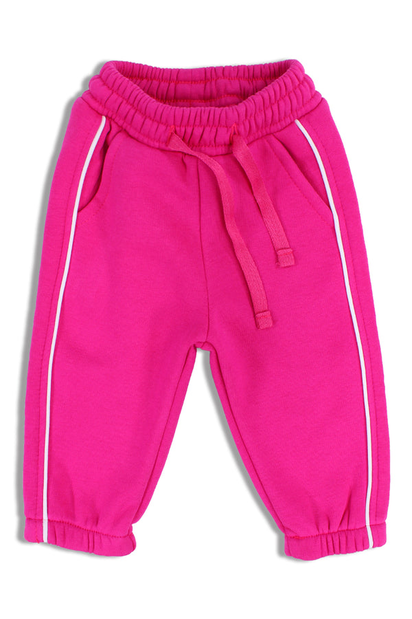 Baby Girls Cotton Sweatpants – Fuchsia