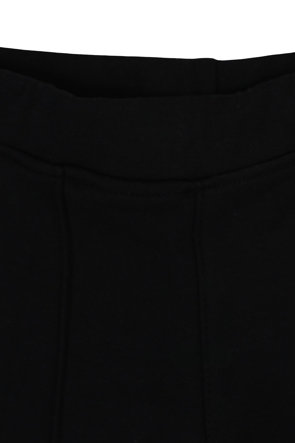 Girls Creased Front Flared Pants – Black