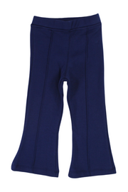 Girls Creased Front Flared Pants – Navy