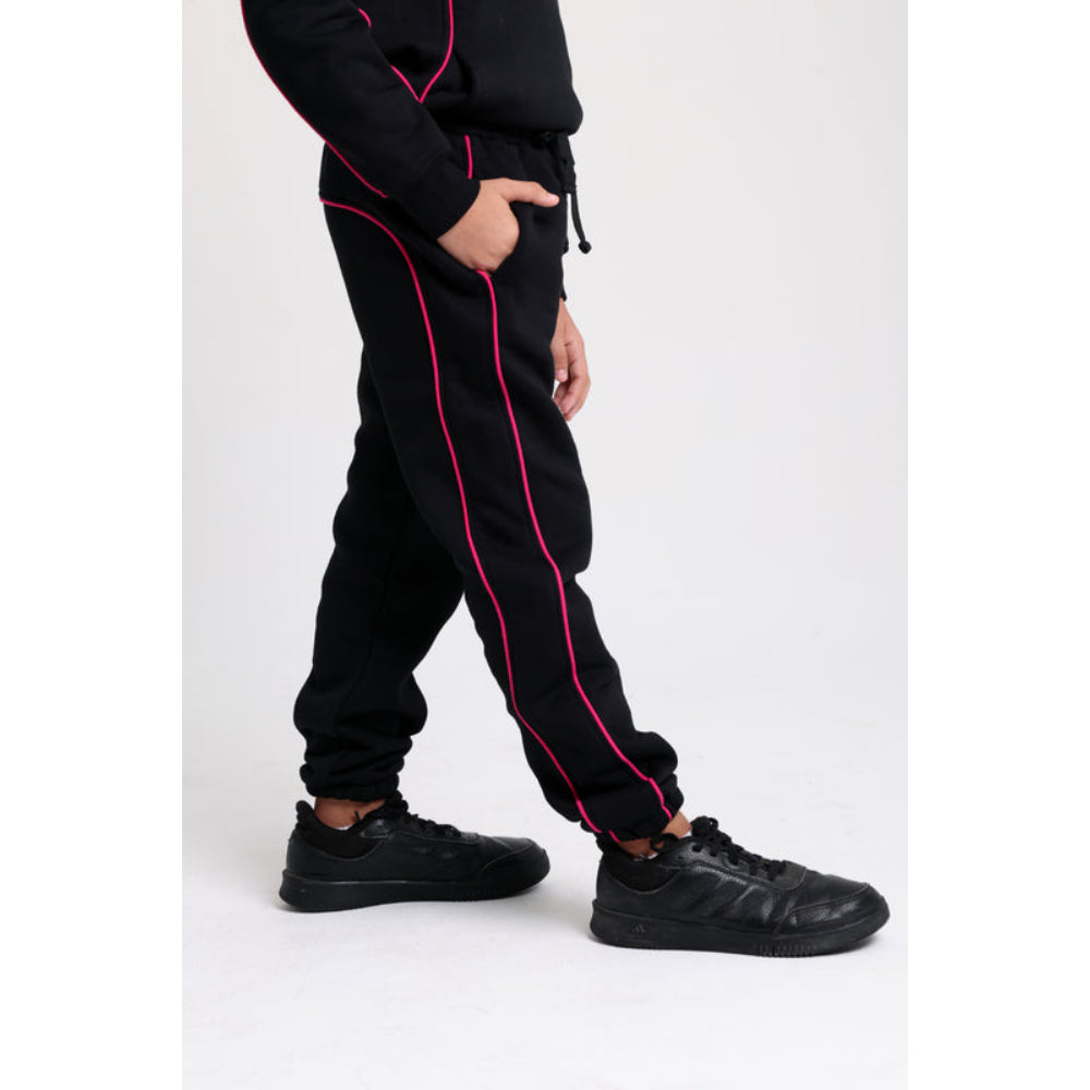 Girls Cotton Sweatpants - Black