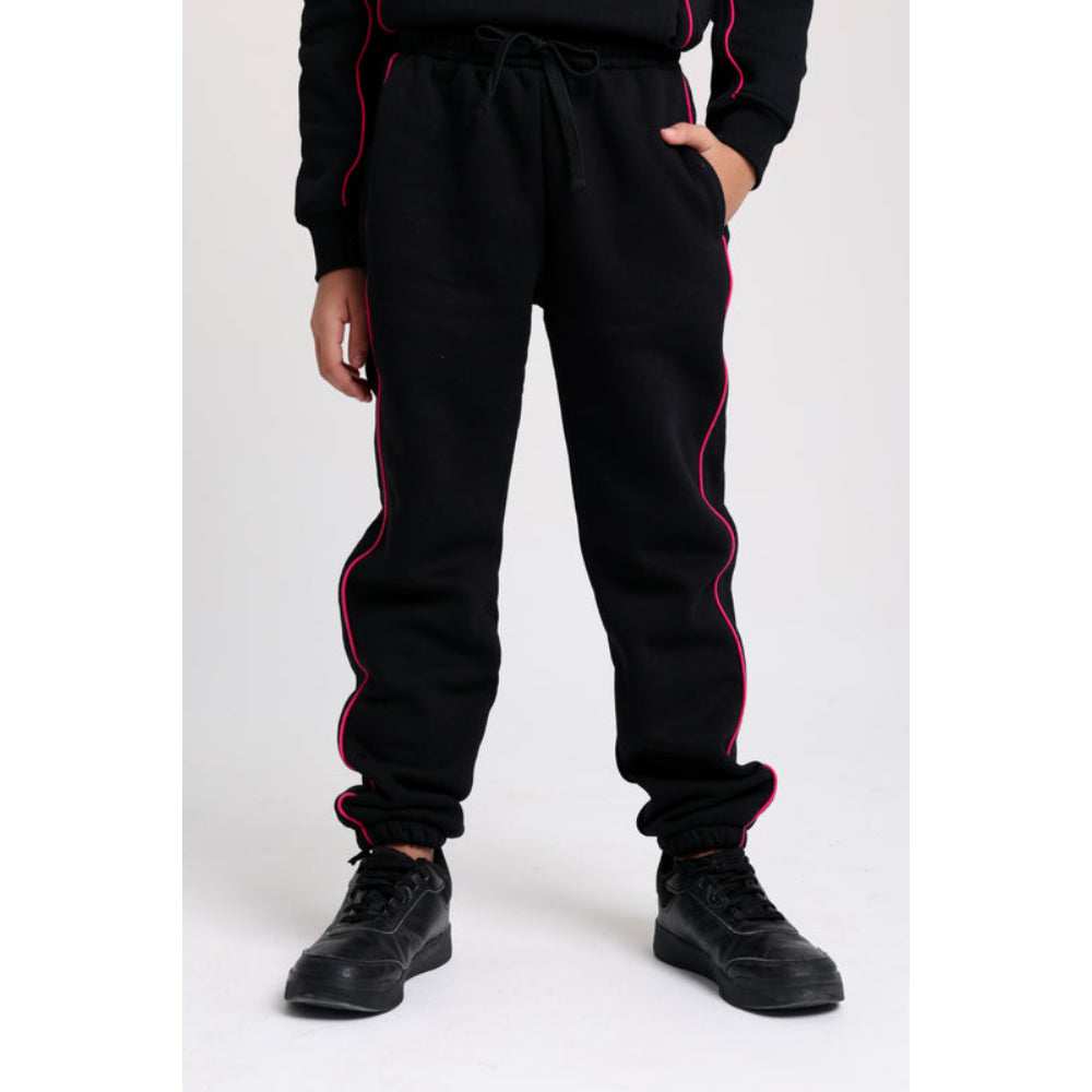 Girls Cotton Sweatpants - Black