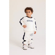 Baby Boys Cotton Outfit Set – Off-White with “Official Babies Department“ Design