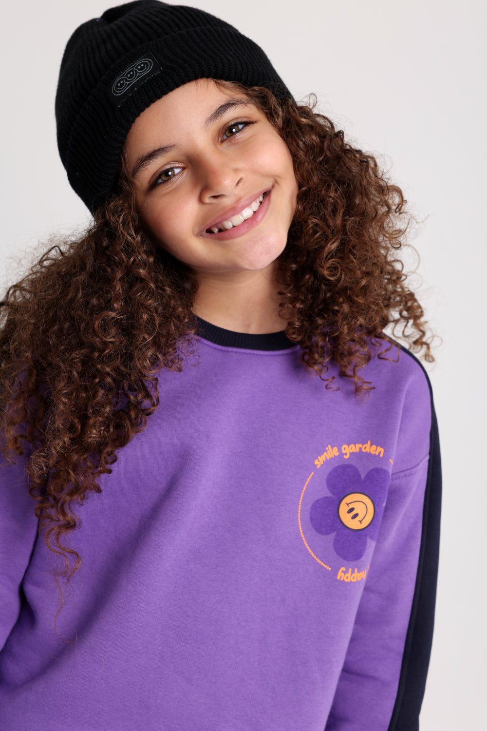 Unisex Cozy Blend Ice Cap – Black with Triple Smiley Vibes