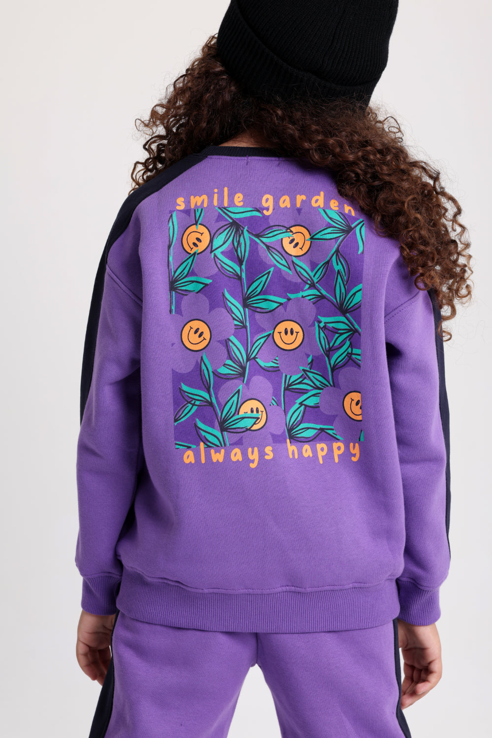 Unisex Cozy Blend Ice Cap – Black with Triple Smiley Vibes