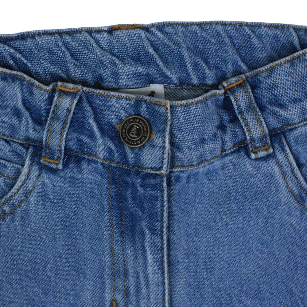 Girls Toddler Denim Pants – Light Jeans with Stars Print