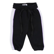 Baby Girls Sweatpants – Black & Off-White