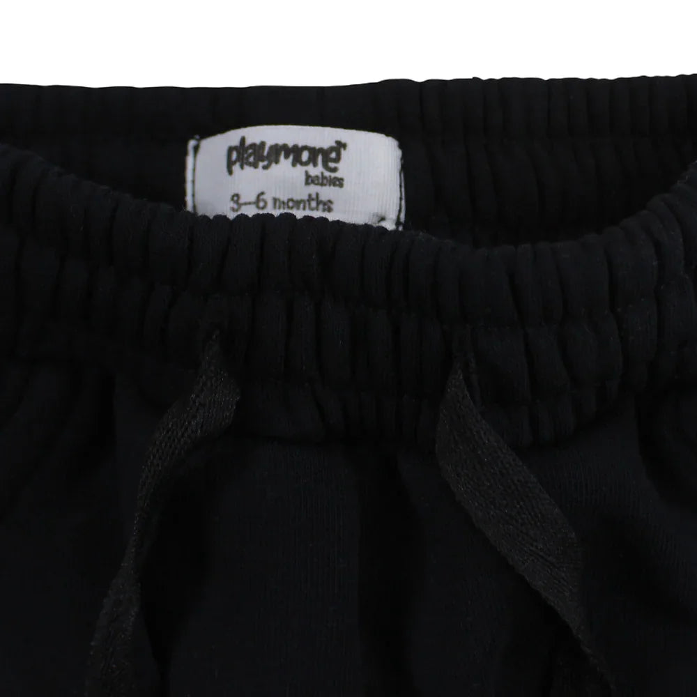 Baby Girls Sweatpants – Black & Off-White